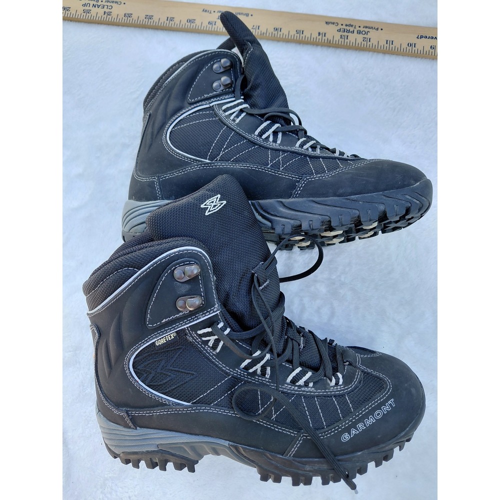 Garmont Gore-Tex Thinsulate Hiking Boots Black Leather Mens 8 Womens 9.5 DG GS